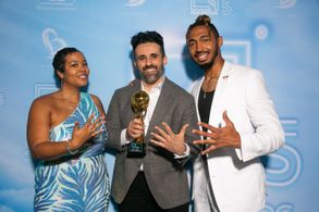 L-R: Courtney Branch, Rob Alicea, Noel Braham at the 2023 Micheaux Film Festival