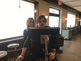 Bonnie E. Hart and Brett A. Hart in Coffee with Exes (2020)