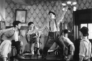 Max Casella, Dee Caspary, Joseph Conrad, Mark David, Ivan Dudynsky, and Dominic Maldonado in Newsies (1992)