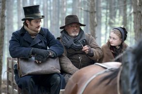 Jim Sturgess, Yordan Zahariev, and Ciara Flynn in Stonehearst Asylum (2014)