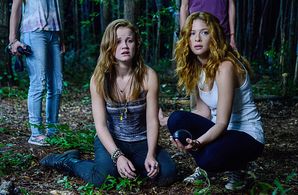 Rachelle Lefevre and Mackenzie Lintz in Under the Dome (2013)