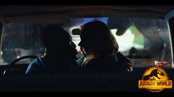 Kissing Couple at the Drive-In Theater
