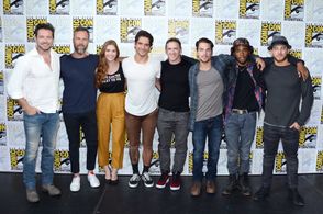 Ian Bohen, JR Bourne, Tyler Posey, Jeff Davis, Holland Roden, Cody Christian, Dylan Sprayberry, and Khylin Rhambo at an 