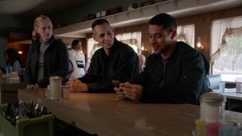 Johnny Rey Diaz with Wilmer Valderrama and Emily Wickersham on NCIS