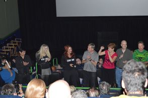 Grant Imahara, James Kerwin, Michele Specht, Kipleigh Brown, Tim Vittetoe, Robert J. Sawyer, and Lisa Hansell at an even