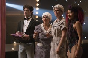 Kimmy Gatewood, Rebekka Johnson, Ellen Wong, and Alex Rich in GLOW (2017)