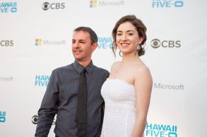 Roberto Orci and Adele Heather Taylor attend the Hawaii Five-0 Sunset on the Beach event on November 10th, 2017 in Waiki