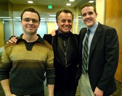 Ross Bautsch, Ray Wise, and Woody Schultz on the set of Suitemates