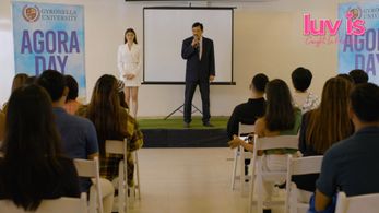 Gino Ilustre and Caitlyn Stave in Luv Is: Caught in His Arms (2023)