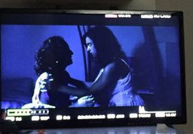 Myself and Kathleen during Filming of Evil Rising.