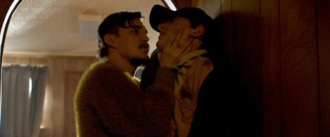 Kyle Gallner and Johnny Berchtold in The Passenger (2023)