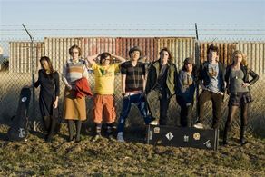Gaelan Connell, Ryan Donowho, Vanessa Hudgens, Elvy, Aly Michalka, Charlie Saxton, Tim Jo, and Lisa Chung in Bandslam (2