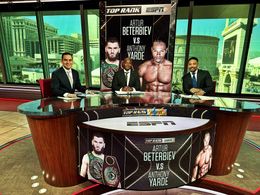 Bernardo Osuna, Andre Ward, and Timothy Bradley Jr. in Top Rank Boxing on ESPN: Unified Light Heavyweight Championship: 