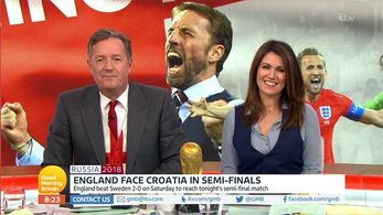Piers Morgan, Susanna Reid, Gareth Southgate, and Harry Kane in Good Morning Britain (2014)