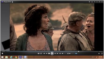 HBO Carnivale Episode 2.11. Adrienne Barbeau as Ruthie. The man is a professional clown. Laura Ann Tull as Carney Wife. 