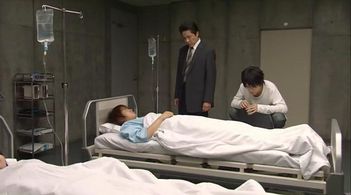 Tatsuya Fujiwara, Takeshi Kaga, and Ken'ichi Matsuyama in Death Note: The Last Name (2006)