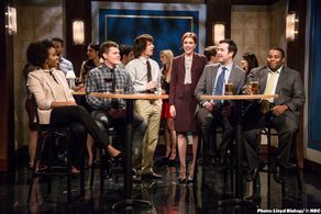 Kenan Thompson, Andy Samberg, Greta Gerwig, Ben Warheit, and Amber Ruffin