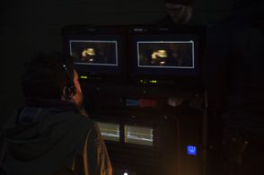 Director Abner Pastoll on set of A GOOD WOMAN IS HARD TO FIND