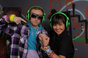 My character Dubstep with Tania Gunadi as Techno, my partner in crime, on the hit YouTube channel MyMusicShow