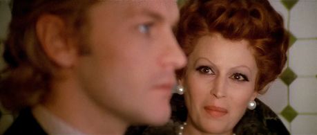 Helmut Berger and Silvana Mangano in Conversation Piece (1974)
