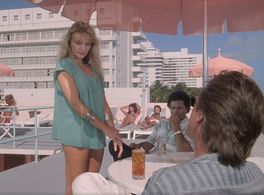 Don Johnson, Arielle Dombasle, and Philip Michael Thomas in Miami Vice (1984)