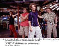 Brandon Henschel, Gregory Siff, Brian Dietzen, and Justin Guarini in From Justin to Kelly (2003)