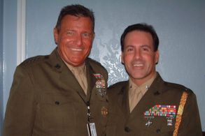 Liam Ferguson, USMC Lt. Colonel With Fellow Actor, Michael Ahl, USMC General on 