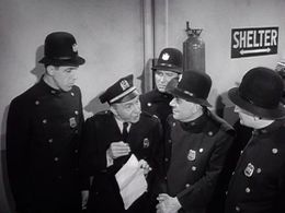 Fred Gwynne, Al Lewis, Paul Reed, and Joe E. Ross in Car 54, Where Are You? (1961)
