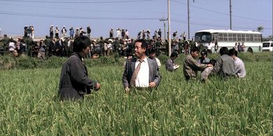 Song Kang-ho, Kim Sang-kyung, and Byun Hee-Bong in Memories of Murder (2003)