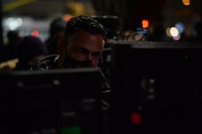 At the monitors while directing episode 1.04 of SUPERMAN & LOIS