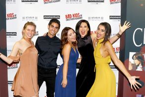 Sophia Ali, Samantha Hanratty, Erika Daly, Matthew Frias, and Ashlyn McEvers at an event for Bad Kids of Crestview Acade