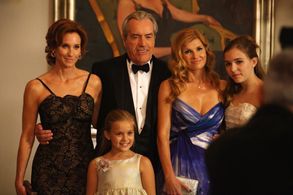 Powers Boothe, Connie Britton, Judith Hoag, Lennon Stella, and Maisy Stella in Nashville (2012)