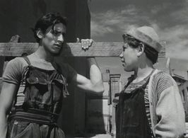 Roberto Cobo and Alfonso Mejía in The Young and the Damned (1950)