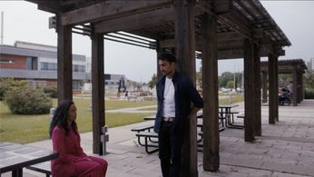 Mishael Morgan and Daniel Malik in Dress for Success (2023)