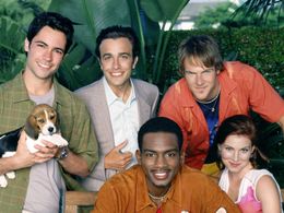 Bill Bellamy, Heather Stephens, Mike Damus, Niklaus Lange, and Danny Pino in Men, Women & Dogs (2001)