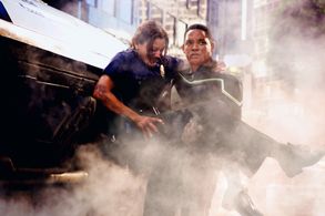 Will Smith and Liz Wicker in Hancock (2008)