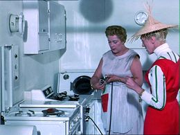 Dominique Marie and Adrienne Servantie in Mon Oncle (1958)