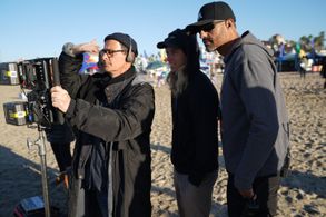 Setting frame with Julian Farino on Ballers!