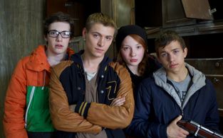 Sergey Romanovich, Anvar Khalilulaev, Konstantin Davydov, and Valeriya Dmitrieva in Chernobyl: Zone of Exclusion (2014)