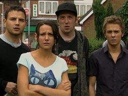 Jack P. Shepherd, Ryan Thomas, Craig Gazey, and Michelle Keegan in Coronation Street (1960)