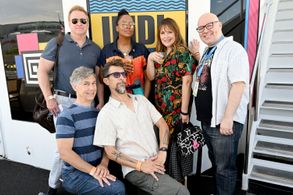 Chris Parnell, Matt Thompson, Aisha Tyler, Lucky Yates, Casey Willis, and Amber Nash at an event for Archer (2009)