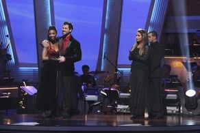 Brandy Norwood, Maksim Chmerkovskiy, Mark Ballas, and Bristol Palin in Dancing with the Stars (2005)