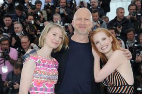 John Hillcoat, Jessica Chastain, and Mia Wasikowska at an event for Lawless (2012)