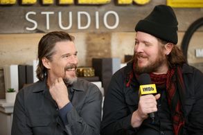 Ethan Hawke and Ben Dickey at an event for Blaze (2018)