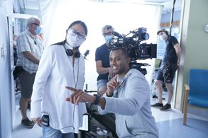 Winnifred Jong - on the set of Nurses