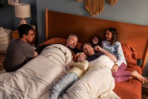 Mike Doyle, Tyler Labine, LaRae Muscat, Delaney Quinn, and Nirvaan Pal