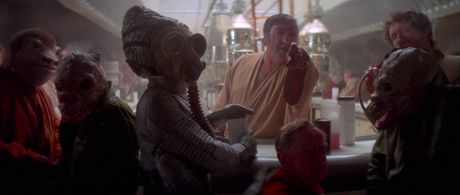Janice Burchette, Ted Burnett, Barbie Denham, Alf Mangan, Marcus Powell, Peter Sturgeon, and Roy Staite in Star Wars: Ep