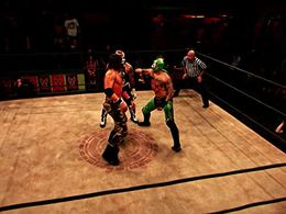 John Hennigan, Fenix, and Pentagon Jr. in Lucha Underground (2014)