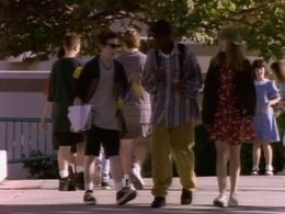 Darris Love, Larisa Oleynik, and Benjamin Kimball Smith in The Secret World of Alex Mack (1994)