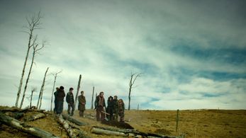 Kim Coates, Jason Cermak, Holly Deveaux, and Megan Tracz in Mutant World (2014)